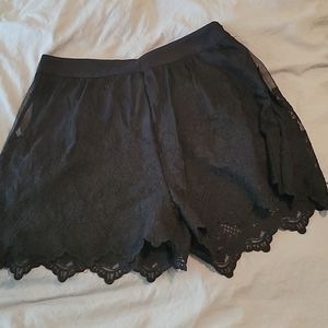 Ambiance lacy black shorts Size M